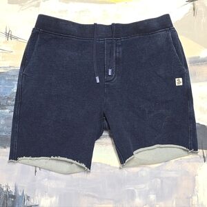 Quaker Marine Supply Monterey Sweatshorts Loopback Terry Dark Wash Indigo Sz XL